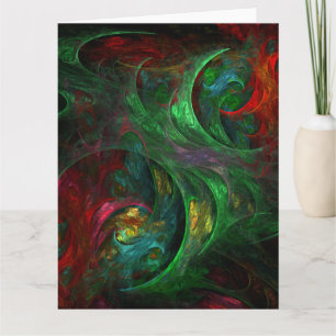 Genesis Green Abstract Art Thank You Card