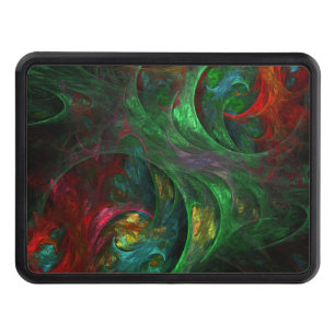 Genesis Green Abstract Art Trailer Hitch Cover