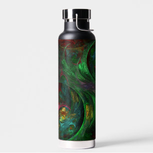 Genesis Green Abstract Art Water Bottle
