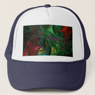 Genesis Green Casquette d'art Abstrait