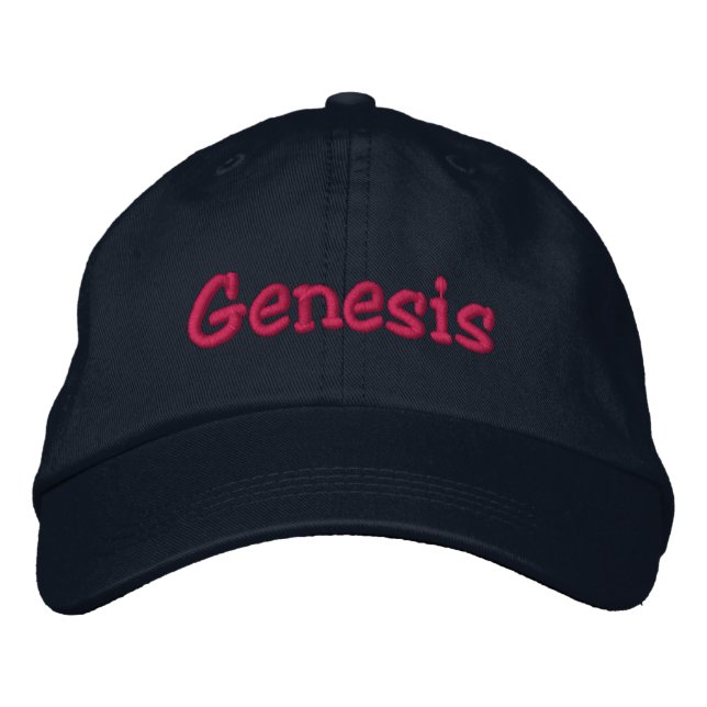 Genesis Name Embroidered Baseball Cap (Front)