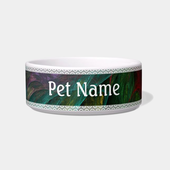 Genesis Nova Abstract Art Cat Bowl (Front)