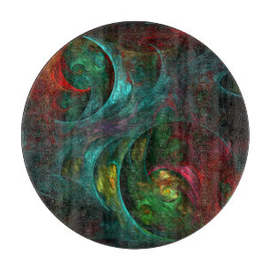Genesis Nova Abstract Art Circle Cutting Board