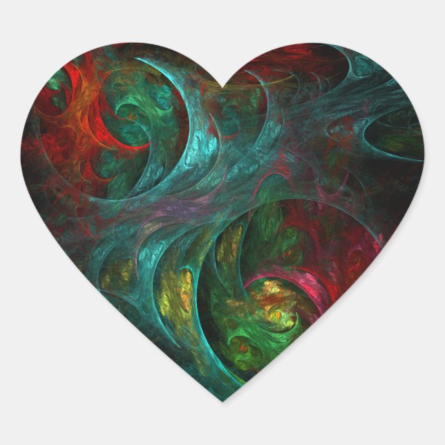 Genesis Nova Abstract Art Heart Sticker (Front)