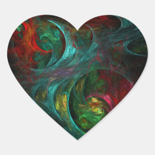 Genesis Nova Abstract Art Heart Sticker