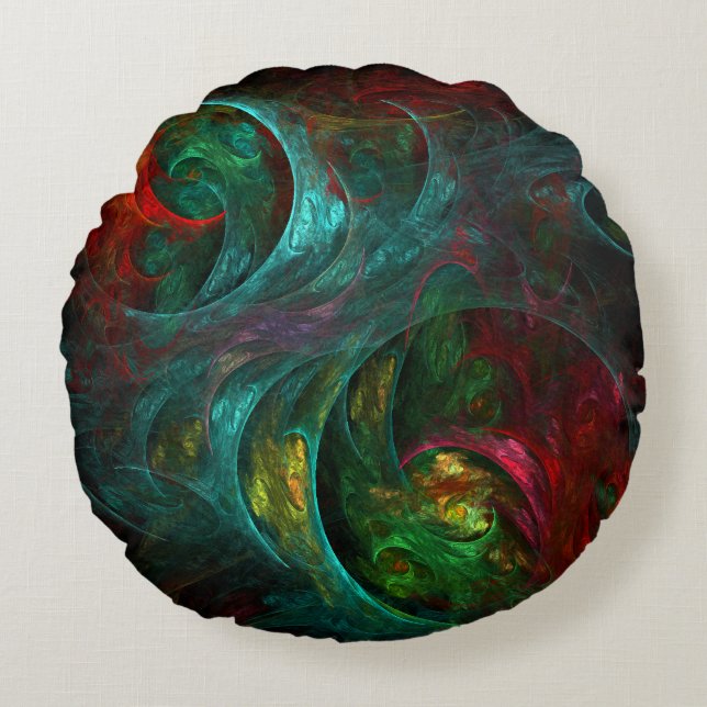 Genesis Nova Abstract Art Round Pillow (Front)