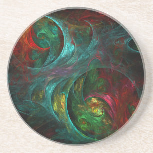 Genesis Nova Abstract Art Sandstone Coaster