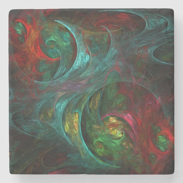 Genesis Nova Abstract Art Stone Coaster (Front)