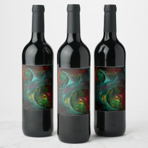 Genesis Nova Abstract Art Wine Label