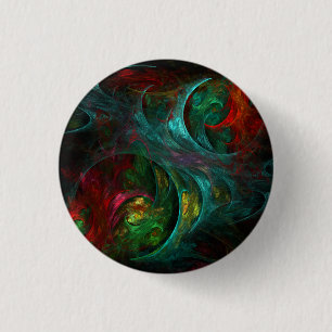 Genesis of Colour Living Fractal Universe 1 Inch Round Button