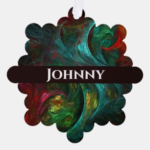 Genesis of Colour Living Fractal Universe Ornament Card