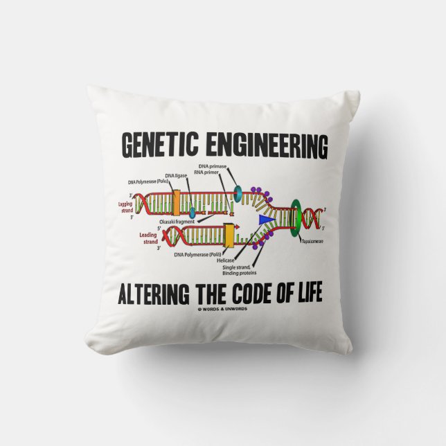 Genetic Engineering Altering The Code Of Life Throw Pillow (Front)