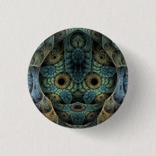 Genetic Memory Psychedelic Face 1 Inch Round Button