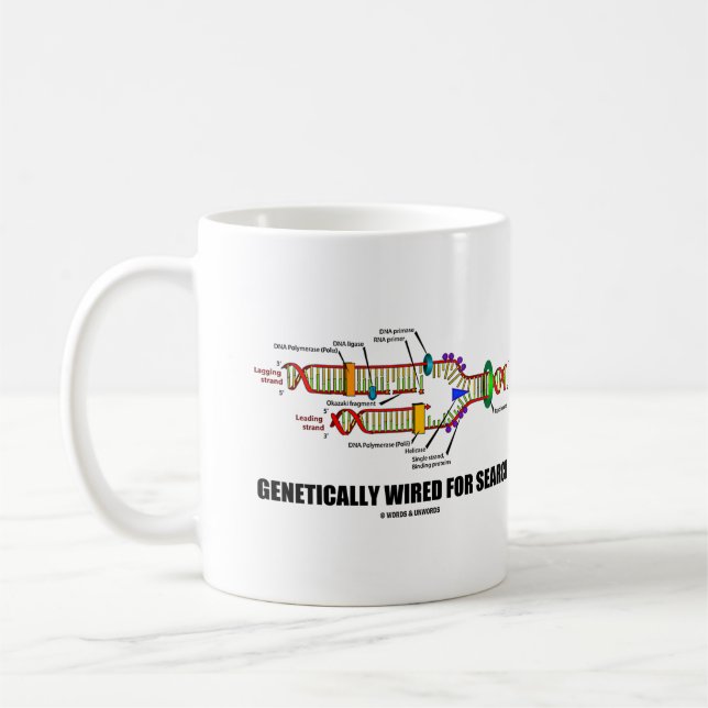 Genetically Wired For Search DNA Replication Humou Coffee Mug (Left)