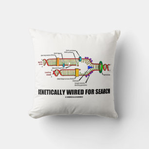 Genetically Wired For Search DNA Replication Humou Throw Pillow