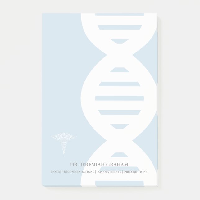 Geneticists DNA Strand Personalized Name Post-it Notes (Front)
