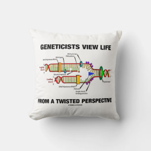 Geneticists View Life From A Twisted Perspective Throw Pillow