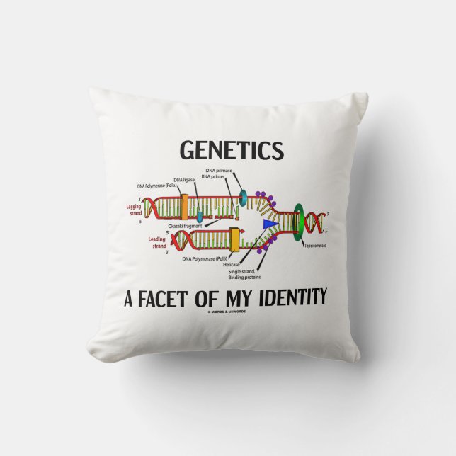 Genetics A Facet Of My Identity DNA Replication Throw Pillow (Front)
