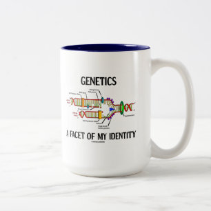 Genetics A Facet Of My Identity (DNA Replication) Two-Tone Coffee Mug