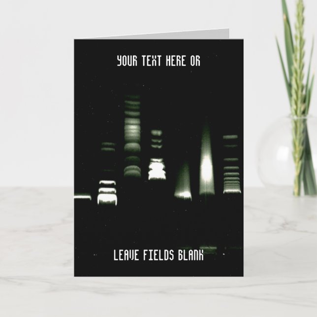 Genetics DNA Gel Electrophoresis Customizable Card (Front)