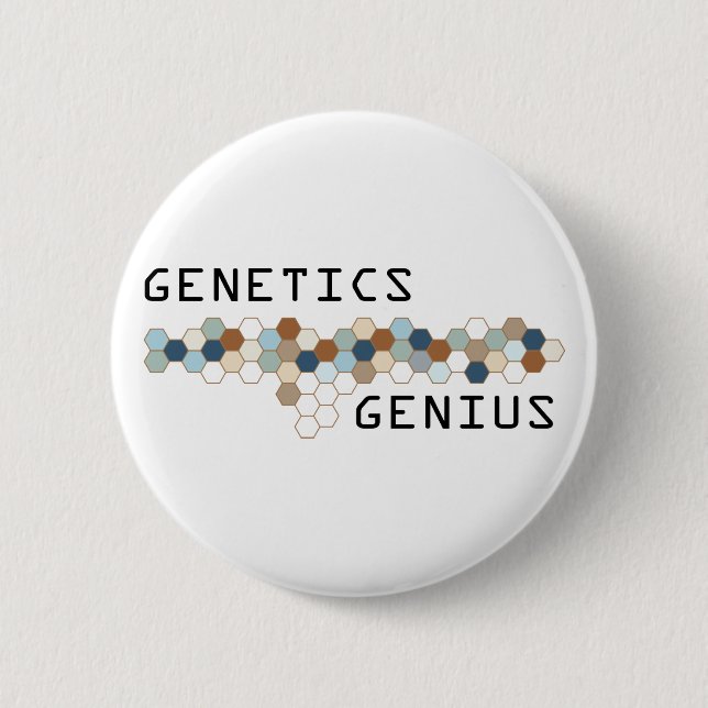 Genetics Genius 2 Inch Round Button (Front)