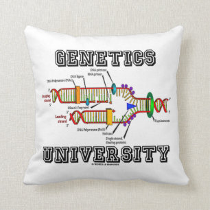 Genetics University (DNA Replication Humour) Throw Pillow