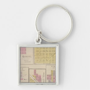 Geneva, Atlanta, Dexter, Grand Summit, Kansas Keychain