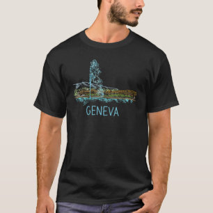 Geneva City Switzerland souvenir   for men women T-Shirt