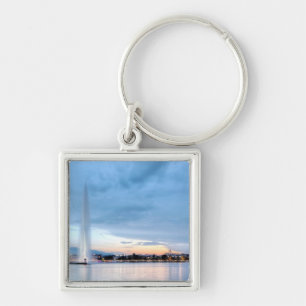 Geneva fountain, Switzerland Keychain