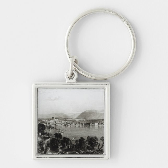 Geneva from Coligny, engraved by Robert Wallis Keychain (Front)
