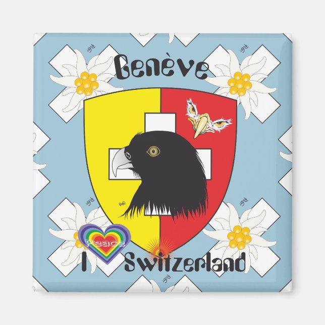 Geneva, Genève, Ginevra, Genevra Magnet (Front)