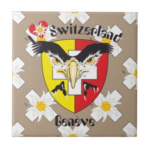 Geneva / Genève Switzerland Suisse Svizzera Flies Tile