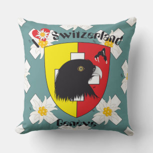 Geneva / Genève Switzerland Suisse Svizzera Kisse Throw Pillow