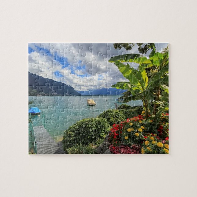 Geneva lake at Montreux, Switzerland Jigsaw Puzzle (Horizontal)