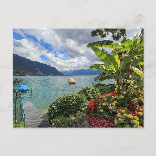 Geneva lake at Montreux, Switzerland Postcard (Front)