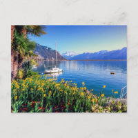 Geneva lake at Montreux, Vaud, Switzerland
