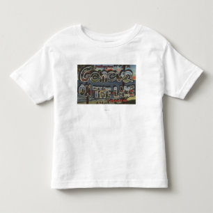 Geneva-on-the-Lake, Ohio - Large Letter Scenes Toddler T-shirt