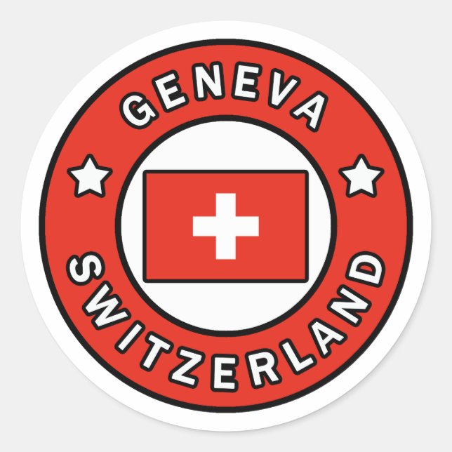 Geneva Switzerland Classic Round Sticker (Front)
