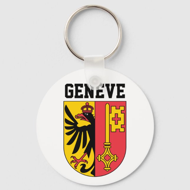 Geneva, Switzerland - coat of arms Keychain (Front)