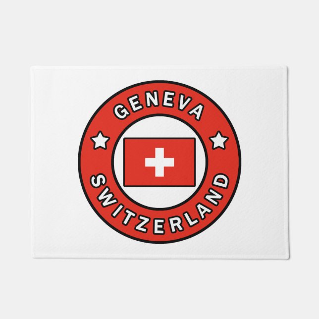 Geneva Switzerland Doormat (Front)