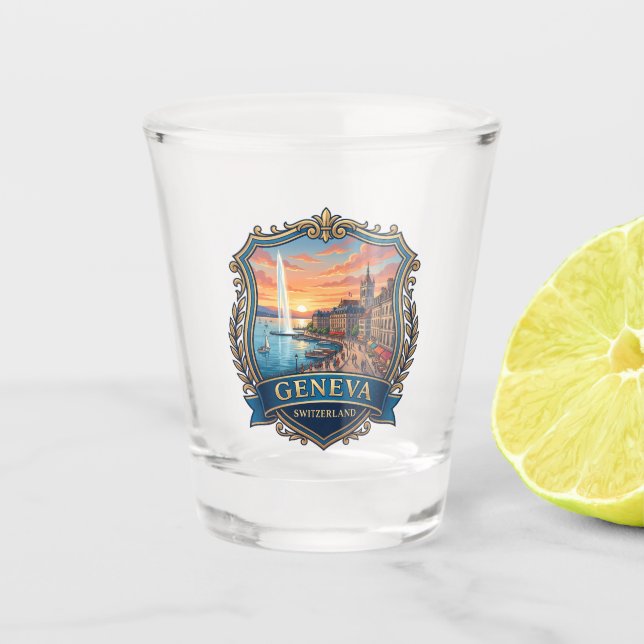 Geneva Switzerland Shot Glass (Front)
