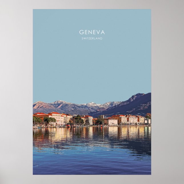 Geneva, Switzerland Travel Artwork Poster (Front)
