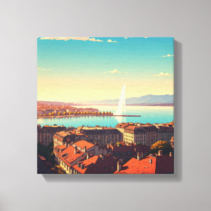 Geneva Switzerland Travel  Canvas Print