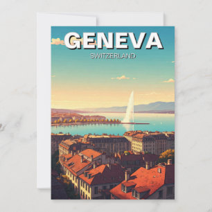 Geneva Switzerland Travel  Holiday Card