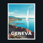 Geneva Switzerland Travel  Postcard<br><div class="desc">Geneva, nestled along the shores of Lake Geneva and surrounded by the Alps and Jura mountains, is one of Switzerland's most picturesque cities. Known as a global hub for diplomacy, it hosts numerous international organizations, including the United Nations and the Red Cross. The city seamlessly blends its cosmopolitan flair with...</div>