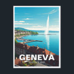 Geneva Switzerland Travel  Postcard<br><div class="desc">Geneva, nestled along the shores of Lake Geneva and surrounded by the Alps and Jura mountains, is one of Switzerland's most picturesque cities. Known as a global hub for diplomacy, it hosts numerous international organizations, including the United Nations and the Red Cross. The city seamlessly blends its cosmopolitan flair with...</div>