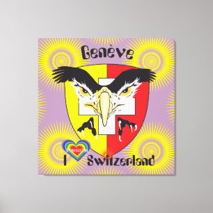 Geneva v Geneva Schweiz Suisse Svizzera Leinwand Canvas Print