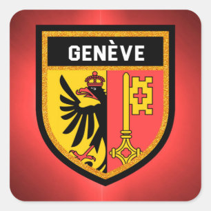 Genève Flag Square Sticker