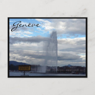 genève jet d'eau postcard