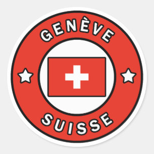 Genève Suisse Classic Round Sticker